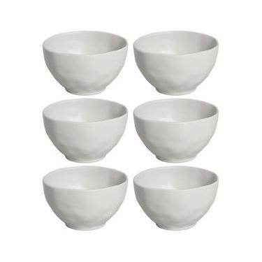 Imagem de Conjunto de Bowls Porto Brasil Orgânico Vit em Stoneware Cinza 558 ml - 6 Peças