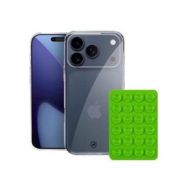 Imagem de Kit Capa Crystal Slim para iPhone 17 Pro Max +  Ventosa - Verde - Gshield