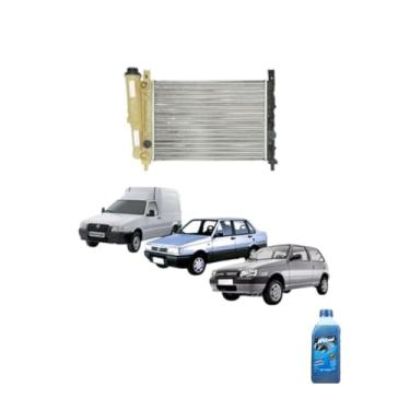 Imagem de Kit Radiador Uno Fiorino 1.5 1987 a 1993 + Aditivo Radiador Visconde RV Cool Azul