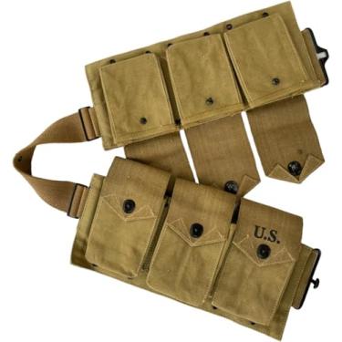 Imagem de Réplica WW2 US M1937 BAR Magazine Ammo Belt Browning Automatic Rifle / M16 Magazine Belt/Belt para 20 revistas redondas Browning Rifle