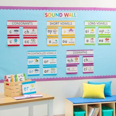 Imagem de Conjunto de quadro de avisos para sala de aula com letras sonoras - 199 peças