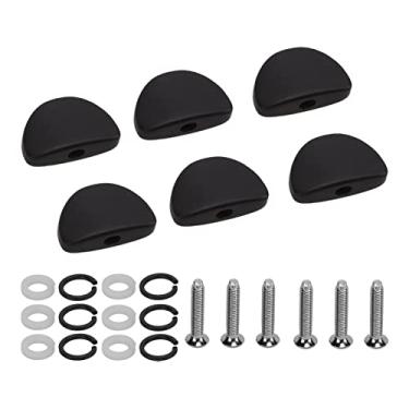 Imagem de WALFRONT 6 Conjuntos de Botões de Afinação de Guitarra, Botões de Chave de Afinação, Cabo de Máquina para Guitarra Elétrica e Acústica Folk (grande semicírculo)