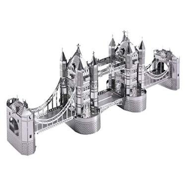 Imagem de Piececool Kits de modelos de metal 3D - Quebra-cabeça de metal 3D London Tower Bridge para adultos - Lindo kit de modelo 3D com instruções fáceis de seguir - Kits de construção de metal DIY - Metal 3D