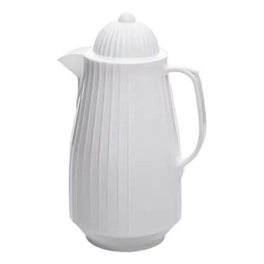 Imagem de Garrafa Térmica Branca 400ml Design Clássico Vintage Café