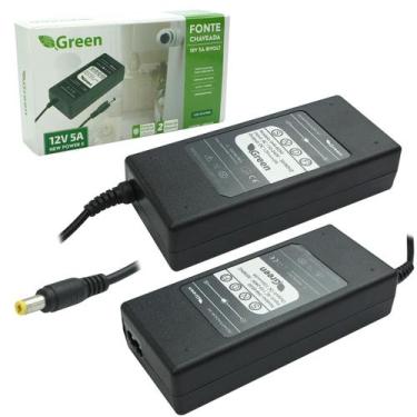 Imagem de Fonte Chaveada 12V 5Amp Plug 5,5X2,1Mm Bivolt - Uso Geral - Green