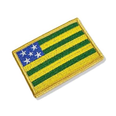 Imagem de BE0172-001 Bandeira Goiás Patch Bordado 7,5×5,0cm (1- Termo adesivo ou costura)