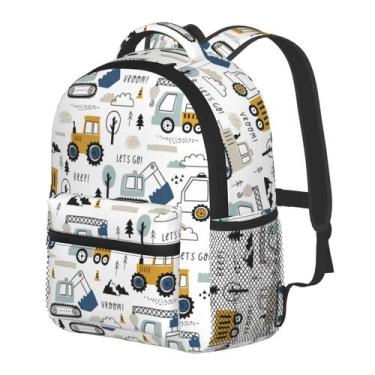 Imagem de Mochila PAYOHTO Toddler Boys, de 3 a 8 anos, caminhão de construção