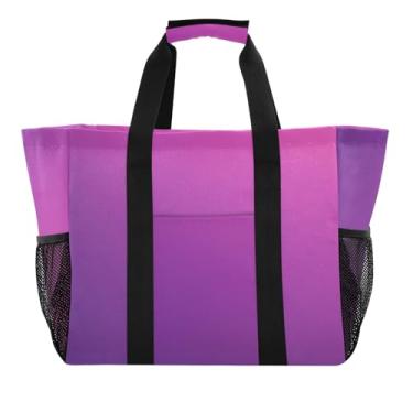Imagem de ODAWA Bolsas de supermercado leves e roxas gradientes para natação e uso diário