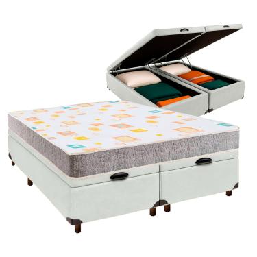 Imagem de Cama Box Bau + Colchão Casal D20 Inducol