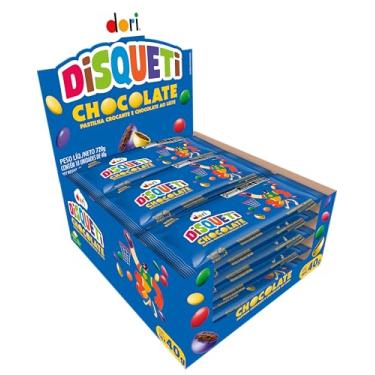 Imagem de Chocolate Confeito Disqueti Com 18 Unidades de 40g