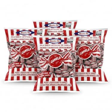 Imagem de Bala De Canela Santa Fé 5 Pacote Com 600g Kits na Web