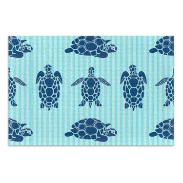 Imagem de Jigsaw 1000 quebra-cabeças para adultos presentes de festa de elefante branco quebra-cabeça legal para adultos pintura animal azul escuro tartaruga oceano, 75 x 40 cm