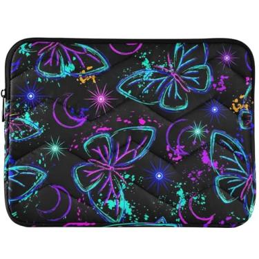 Imagem de Capa de laptop fluorescente fantasia borboleta bufante para laptop MacBook Pro manga 14 polegadas acessórios de computador 13-14 polegadas universal
