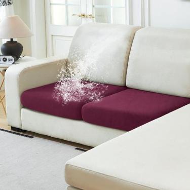 Imagem de Capa de mobília Almofada de sofá de veludo impermeável NAISI, 2 peças 