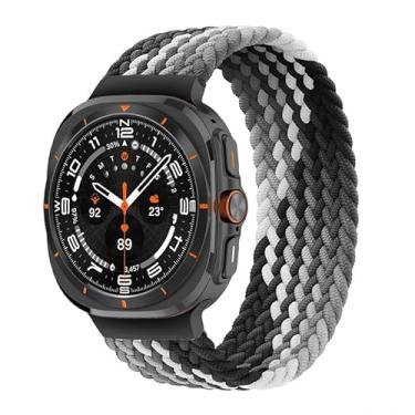 Imagem de MURVE Pulseira esportiva para Samsung Galaxy Watch Ultra, 47 mm, acessórios esportivos de nylon trançado, pulseira para Galaxy Watch 7 Ultra, S, Ágata