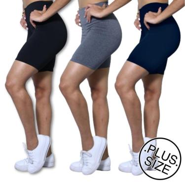 Imagem de Kit 3 Bermudas Plus Size Heide Ribeiro Silver Fitness-Feminino