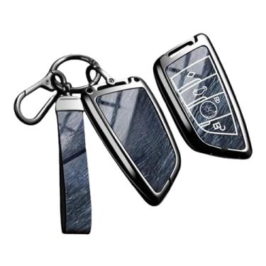 Imagem de Capa de chave de carro de couro de liga de zinco compatível com BMW F20 G20 G30 X1 X3 X4 X5 G05 X6 X7 G11 F15 F16 G01 G02 F48 Acessórios para automóveis((A4) rhombus 2)