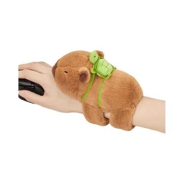 Imagem de Brinquedo De Pelúcia Kawaii De Capivara Com Anel De Mão Para Decoração
