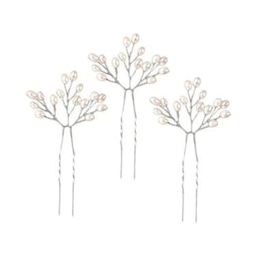 Imagem de Grampas De Cabelo Para Noivas Com Pérolas Antiderrapantes 3 Peças, Ace