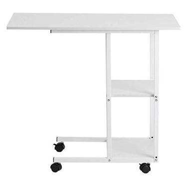 Imagem de U5GAAALPPQ9 Mesa lateral, mesa móvel, estação de trabalho, escritório, portátil, móvel, mesa sobre cama, sofá, rodinha, laptop, computador, mesa para sala de estar, quarto
