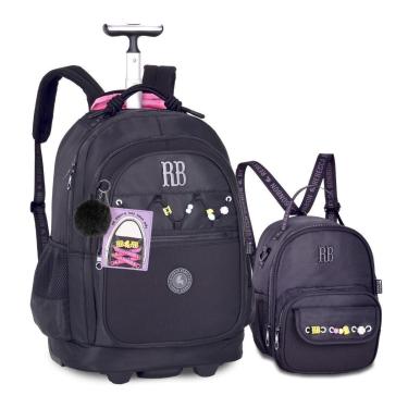 Imagem de Kit Mochila Feminina Carrinho com Lancheira Rebecca Bonbon-Feminino