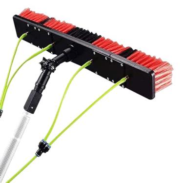 Imagem de Kit de escova de limpeza de painel solar e mastro de 12 m com escova de água de 30/50 cm para limpeza de janelas externas ideal para manutenção de painel solar