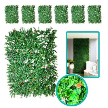 Imagem de Kit 20 Painel Planta Artificial Artificial C/ Flores 40x60cm - CLICK H