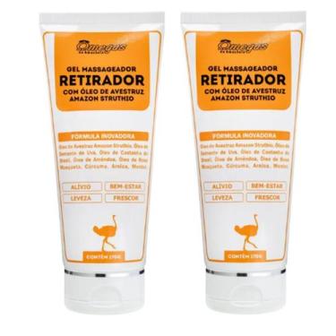Imagem de Kit 2 Retirador Gel para Massagerm c/Oleo de Avestruz Amazon Struthio 