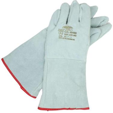 Imagem de Luva Para Soldador Alta Temperatura Cano Longo 20cm Luveq Segurança Ca