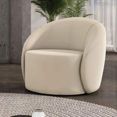 Imagem de Poltrona Decorativa Orgânica Lua Veludo D03 - D`rossi Marsala