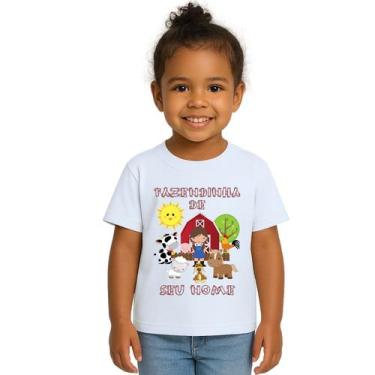 Imagem de Camiseta Fazendinha Menina Estampa Personalizada - Use P4, Branco, Inf