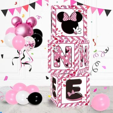 Imagem de Caixas de balão de lembrancinhas de aniversário para menina de primeir