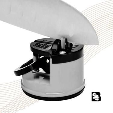 Imagem de  Amolador De Facas Com Ventosa Afiador Cutelo De Afiar Com Base Emborr