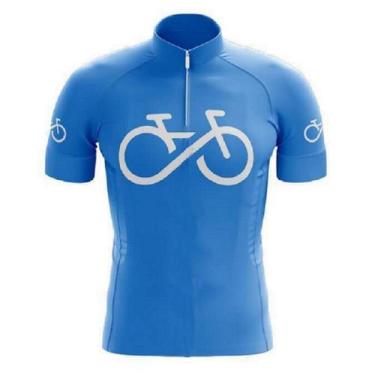 Imagem de Camisa Ciclismo Bike Forever Azul Dry Fit Manga Curta -, Azul, GG