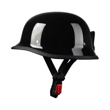 Imagem de Capacete De Motocicleta Estilo Alemão Retrô 16, Meio Capacete Para Cru