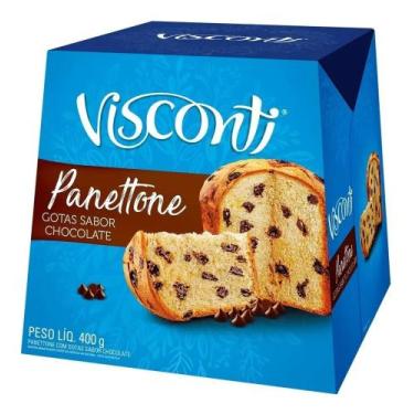 Imagem de Panettone com Gotas de Chocolate Visconti Caixa 400g - Congratulations