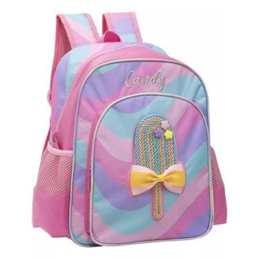 Imagem de Mochila Costa Infantil Piocolé Candy Rosa Escolar 2025, M rosa, Claro