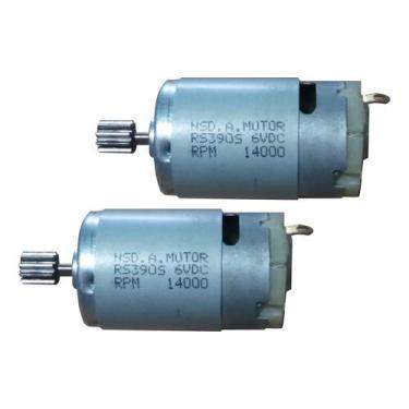 Imagem de 2 Motores 6v Para Brinquedo Elétrico 12 Dentes - SM