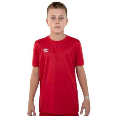 Imagem de Camiseta Umbro Juvenil Menino Legacy, Vermelho, Branco, 10