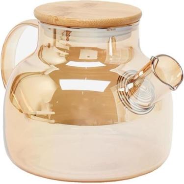 Imagem de Chaleira de Vidro com Infusor de Chá e Tampa de Bambu 1L e 1,8L  Bule 