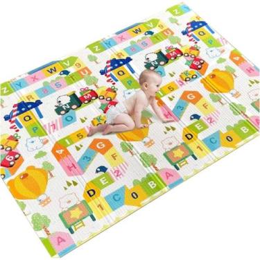Imagem de Tapete Infantil de Atividades Emborrachado Antiderrapante Dobrável Tér
