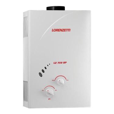 Imagem de Aquecedor a Gás Botijão GLP LZ 750 7,5 Litros Branco Compacto Baixa Pr