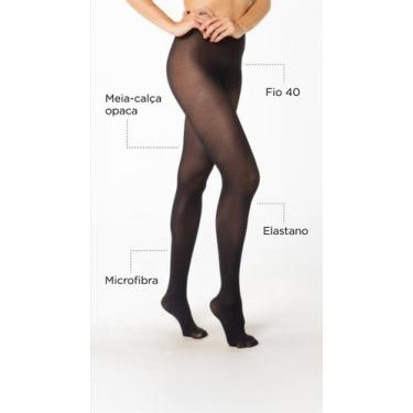 Imagem de Meia Calça Trifil Fio 40 Outono Inverno Moderna do P ao 52, Preto, 44