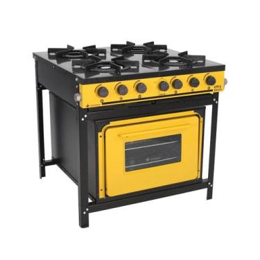 Imagem de Fogão a Gás Bravo Multicores 4 Bocas Com Forno BR4BF - Venâncio Amarel