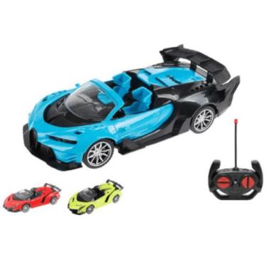 Imagem de Carrinho controle remoto convexi art brink azul conversível com luz