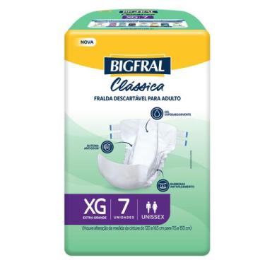 Imagem de Fralda Adulto Bigfral Clássica XG 07 Unidades