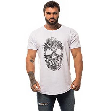 Imagem de Camiseta Longline Masculina MXD Conceito Estampas Variadas (GG, Caveira Marítima)