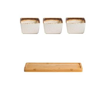 Imagem de Prato de sobremesa de treliça de cerâmica Prato de sobremesa de frutas secas Prato pequeno estilo japonês Prato de sobremesa de frutas secas, 3,D