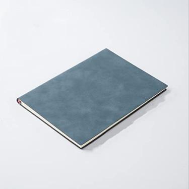 Imagem de Caderno de couro PU A5, diário vintage, caderno de negócios, planejador de estudante, artigos de papelaria, material escolar, ciano, azul, A5