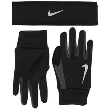 Imagem de Nike Conjunto de faixas e luvas esportivas femininas Dry (preto, PP/pequeno)